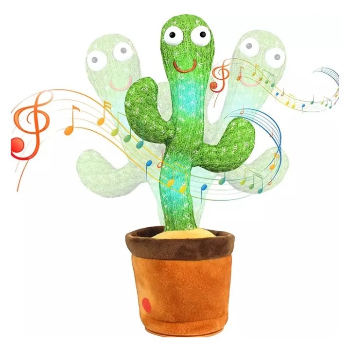 Picture of Funny Cactus dancing doll, Speak Talk, Sound Record Repeat, lightning, room decoration, Portable Twisting Music Song | Vocoal Dancing Talking Cactus Plush Funny Electronic Shaking Cactus Singing Dancing Cactus Twisting Cactus Cute Plush Toy Education Toy