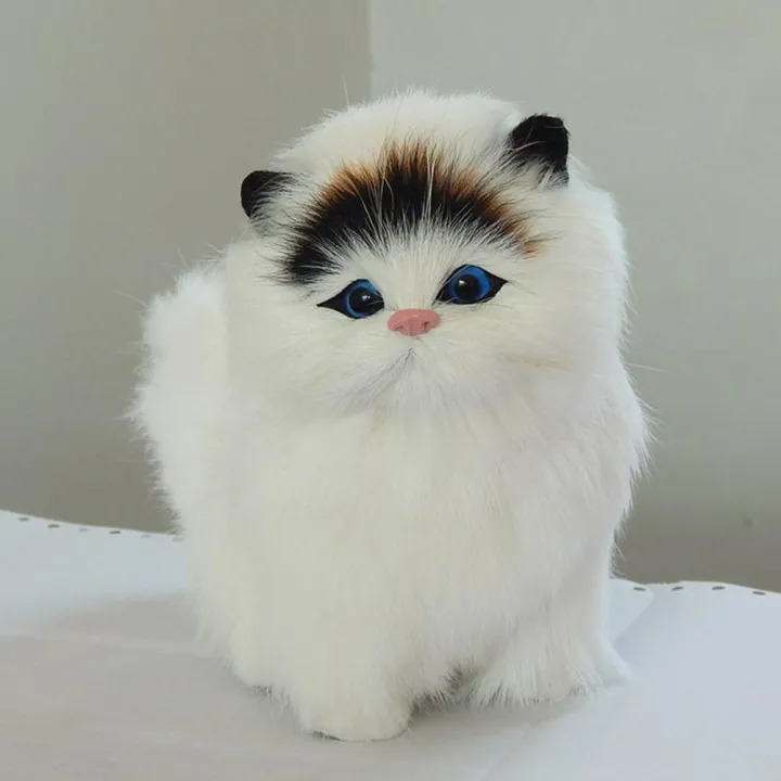 Picture of Cute Cloth Pad Plush Cats with Realistic Sound – Mini Cat Toy for Kids, Birthday Gift, Home Decor | Realistic Sound Plush Cat Toy | Adorable Cloth Pad Plush Cat with Sound | Creative Plush Cat Toy with Sound | Valentines day gift item box for girl friend