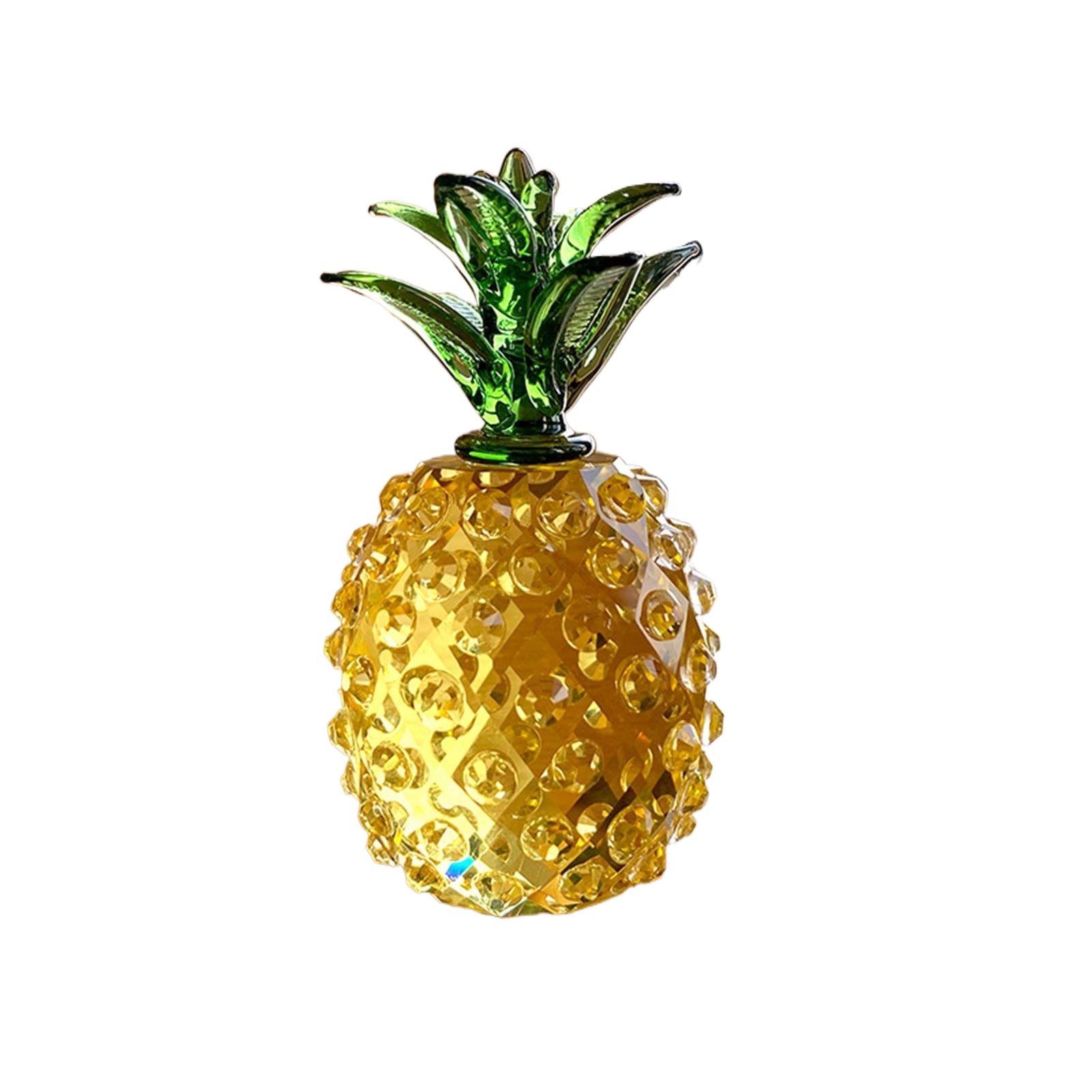 Picture of Crystal Pineapple showpiece for home decor | Paperweight and gift for girl girl friend and boy friend - Cute gift items