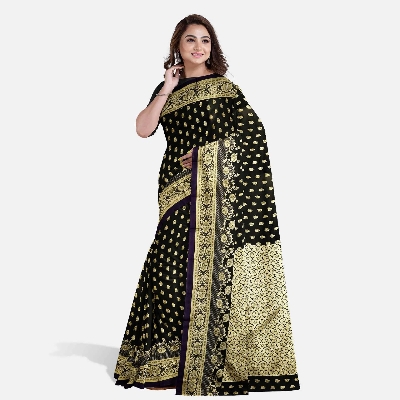 Picture of Soft katan silk party saree for women | Low price half silk saree for gift girl friend