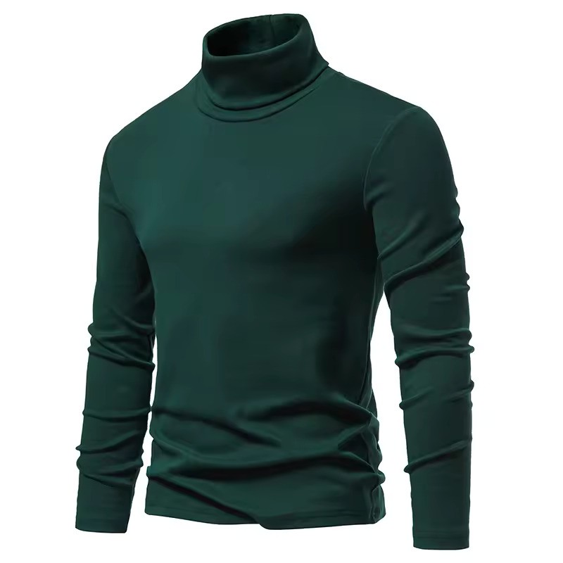 Picture of Olive Green High Neck Full Sleeve T-Shirt for Men – Stylish Winterwear, Soft Cotton Blend, Perfect for Layering | Olive Green High Neck T-Shirt – Full Sleeve Men’s Wear, Modern Design, Comfortable Fit, Great for Outdoor Style