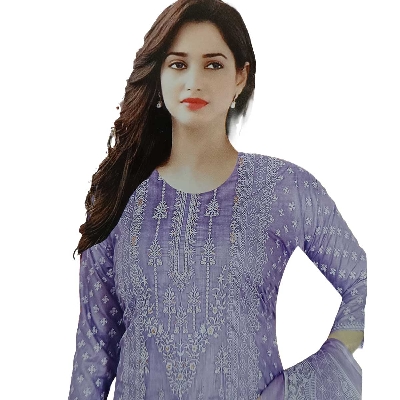 Picture of Unstitched Cotton Print Three Pieces for Women | Indian Unstitched Jorjet/Georgette Embroidery Work Shalwar Kameez Three Piece For Women (3 Piece)