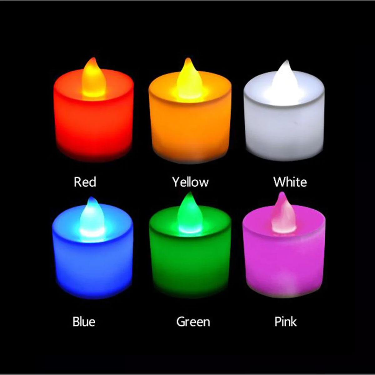 Picture of Dancing Tea Candles for Parties or Occasions (6 Pieces) - Candle