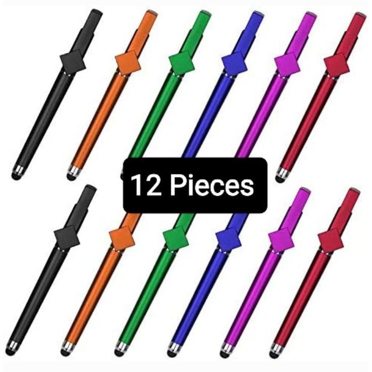 Picture of 12 Pieces 3 in 1 Capacitive Stylus Writing Pen with Touch screen and Mobile Stand (Combo -12 Pieces)