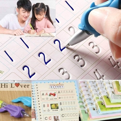 Picture of Magic Handwriting Practice Book for Preschool with pen