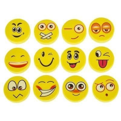 Picture of 4 Pieces Multi poses emoji erasers for kids
