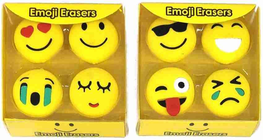 Picture of 4 Pieces Multi poses emoji erasers for kids