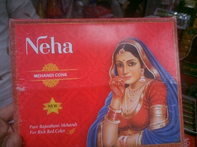 Picture of 3 Pieces Neha Red Mehedi Cones