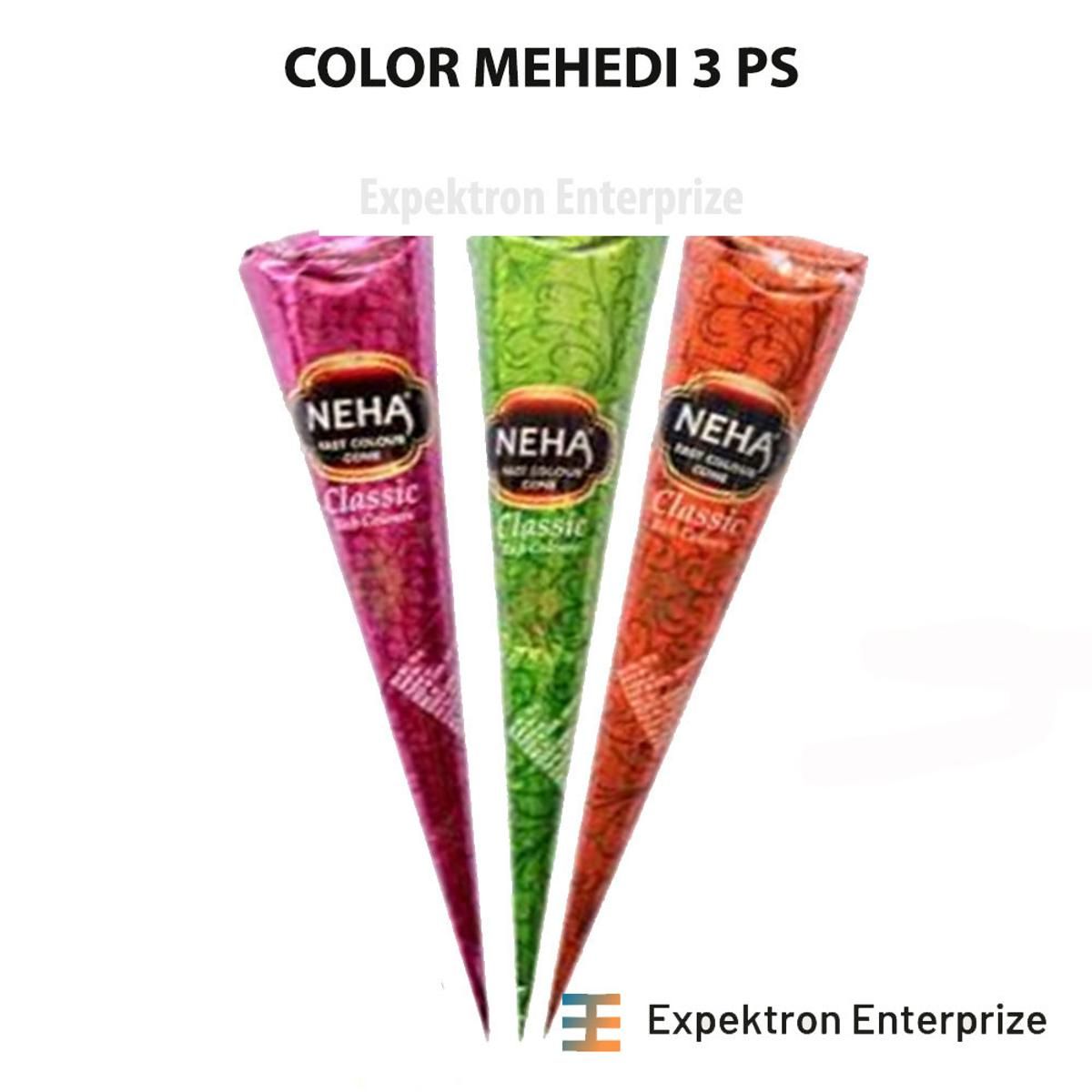 Picture of 3 Pieces Mixed Mehedi Cone
