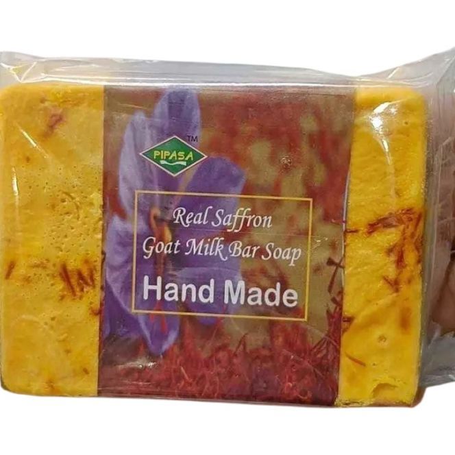 Picture of 1 Pieces Handmade Safran Goat Milk Soap Bar - 90 gram