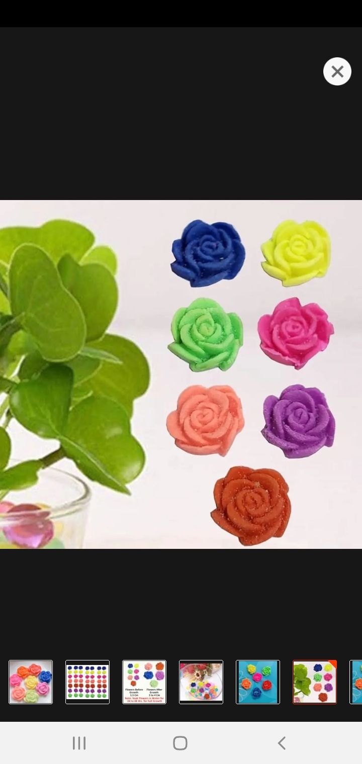 Picture of Rose Shaped Magic multi colored water toys or for decoration -10 pieces