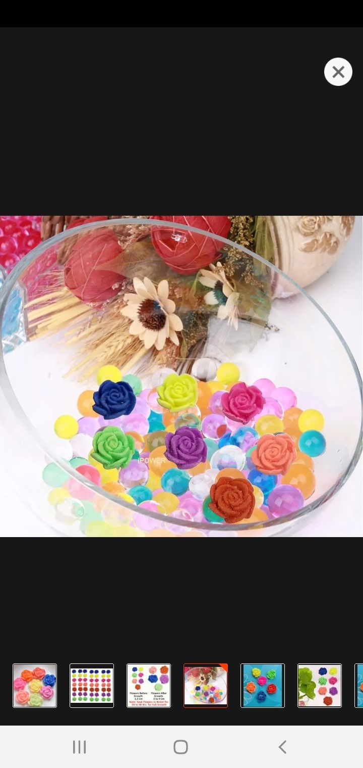 Picture of Rose Shaped Magic multi colored water toys or for decoration -10 pieces