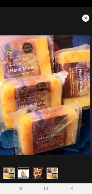 Picture of 2 Pieces Saffran Real goat milk Soap ( 2 pieces ) with pouch bag