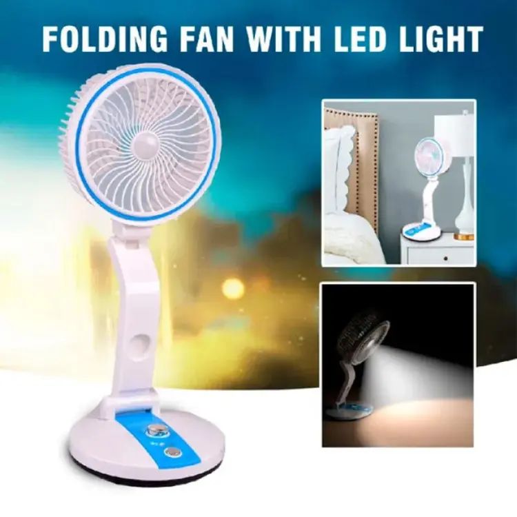 Picture of New Rechargeable Folding Table Fan with Led Light