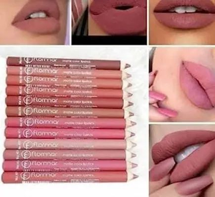 Picture of 12 pieces Flormour Matte Waterproof Pencil Lipsatick