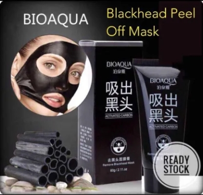 Picture of Bioaqua Blackhead Deep cleansing Purifying Peel Acne Pimples Remover Black Mud Mask skin care product- 60g face mask