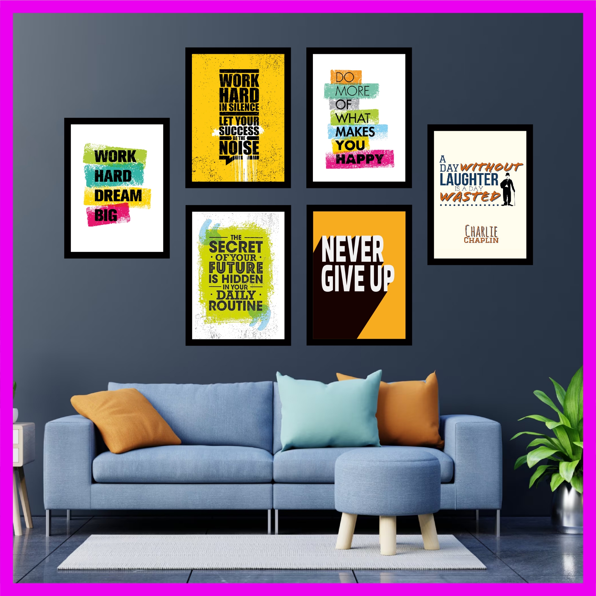 Picture of 6Pcs/Set  Home Canvas Wall Painting Picture Living Room or Bedroom