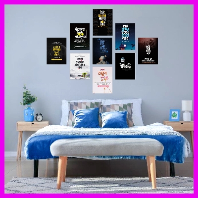 Picture of 9Pcs/Set Flower Home Canvas Wall Painting Picture Living Room or Bedroom