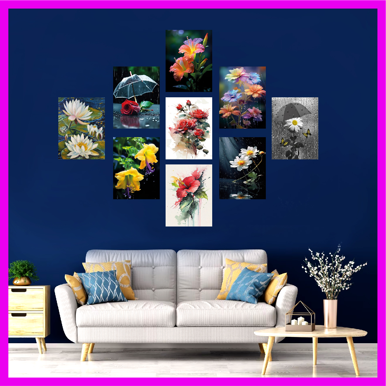 Picture of Flower Home Canvas Wall Painting Picture Living Room or Bedroom wallboard