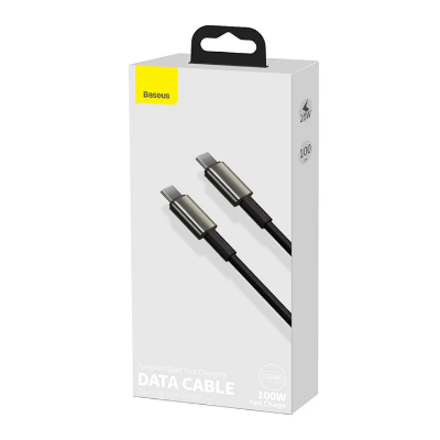 Picture of Baseus CATWJ-01Tungsten Gold Fast Charging Data Cable Type-C to Type-C 100W 1m Black