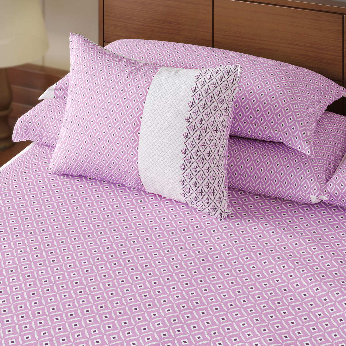 Buy Bed Sheet-311 (Purple Barfi) Online at Best Price