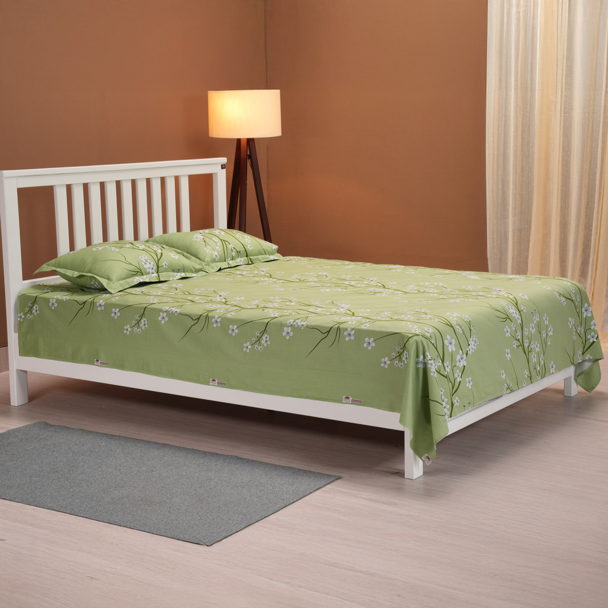 Buy REGAL BED SHEET-316 (SPRING BLOOM-GREEN) Online at Best Price