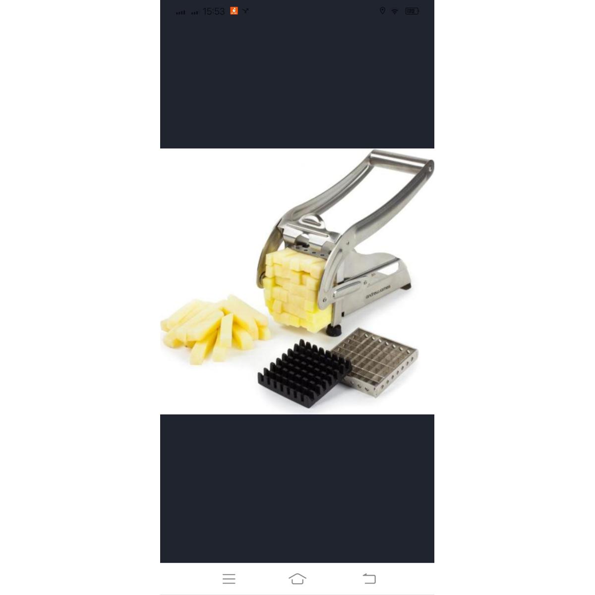 Picture of potato chipper machine,(S)Pink Pari Stainless Steel Potato Chipper with 2 Blades Machine Maker Slicer,tainless Steel Potato Chipper with 2 Blades, Easy Home Made French Fries Machine Chips Cutter, Salad Vegetable & Potato Chipper