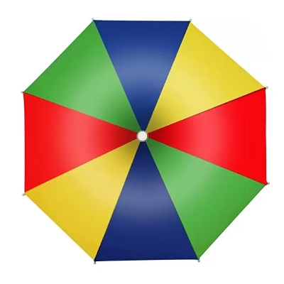 Picture of Head Umbrella Hat for Kids and Adults, Hands Free Umbrella Clear for Rain Sunny Golf