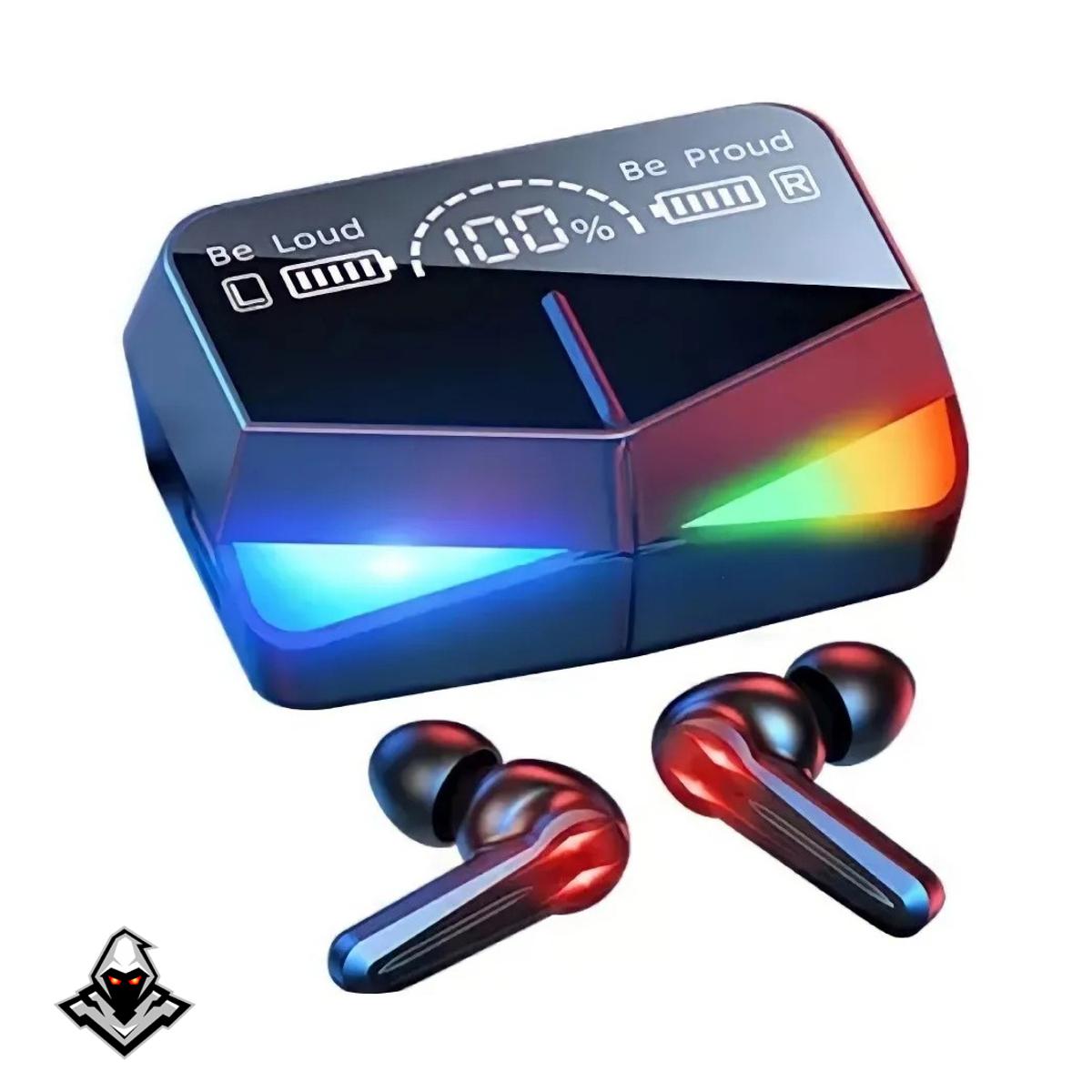 Picture of M28 TWS Earbuds True Wireless Stereo Earbuds RGB Low Latency Gaming Earphones Touch Control Bluetooth 5.1 Wireless Headphones With Mirror Screen Mini HD LED Display