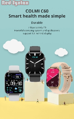 Picture of COLMI Stylish C60 Smartwatch | 1.9 inch Full Screen Bluetooth Calling Heart Rate Sleep Monitor 19 Sport Models Smart Watch| Smartwatch For Man And Women|