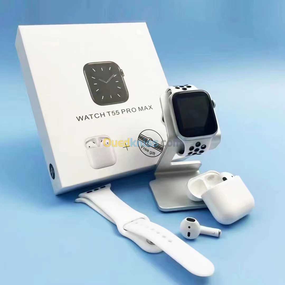 Picture of Smart Watch With Earbuds T55 Pro Max With Tws Headset 2 In 1 App Control Smart Watch
