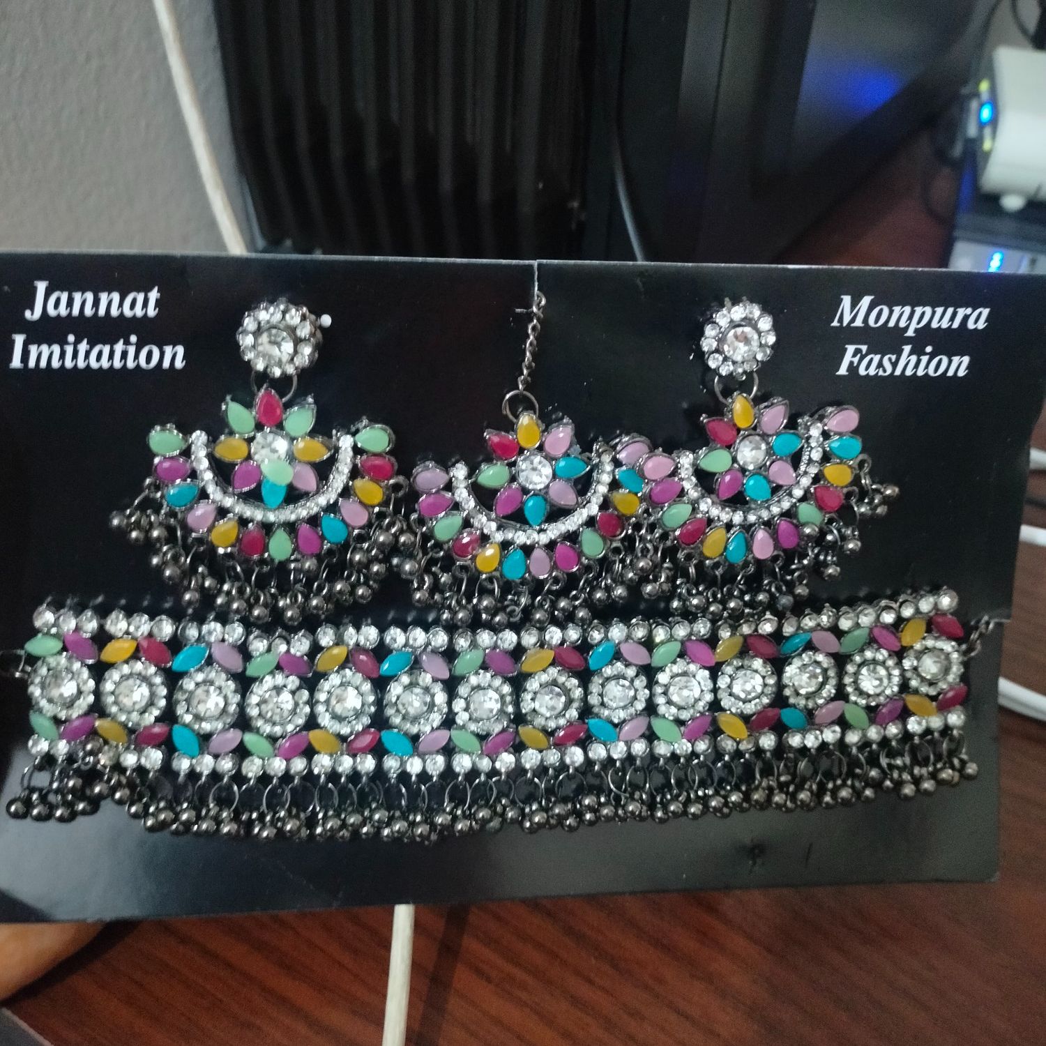 Picture of Multicolor Golar Choker Necklace Set For Women - Necklace For Girls - Necklace For Girls