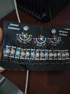 Picture of Multicolor Golar Choker Necklace Set For Women - Necklace For Girls - Necklace For Girls