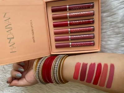 Picture of HANDAIYAN 6 Colors Long Lasting Velvet Lips Tint Liquid Lipsticks Waterproof Non-Stick Cup Lipgloss Gift Set (A)(B)