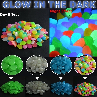 Picture of Garden Decor Luminous Stones Glow In The Dark Decorative Pebbles Outdoor Fish Tank Decoration Aquarium Accessories