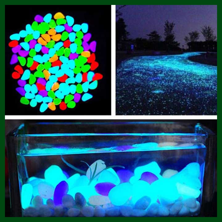 Picture of Garden Decor Luminous Stones Glow In The Dark Decorative Pebbles Outdoor Fish Tank Decoration Aquarium Accessories