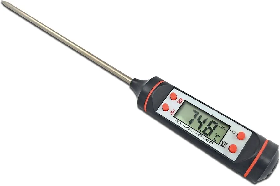 Picture of Cooking Digital thermometer with LCD Screen and stainless steel sensor probe