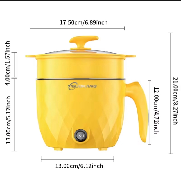 Picture of Double Layer Electric Cooker 1.5L Non-stick Pan Electric Cooking Machine Home 1-2 People Multifunction Hot Pot