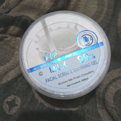Picture of VIP Milk 99% Facial Scrub & Soothing Gel is a skincare product