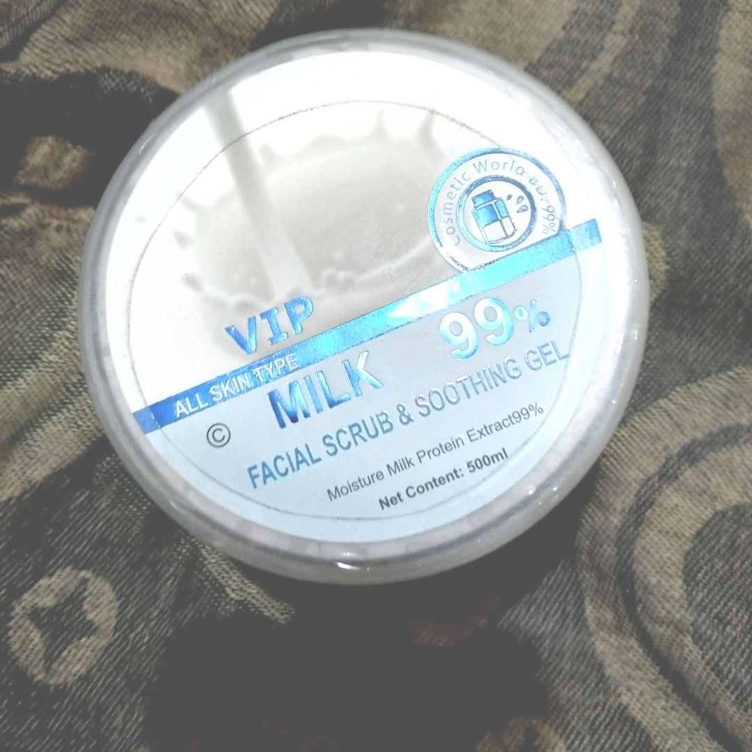 Picture of VIP Milk 99% Facial Scrub & Soothing Gel is a skincare product