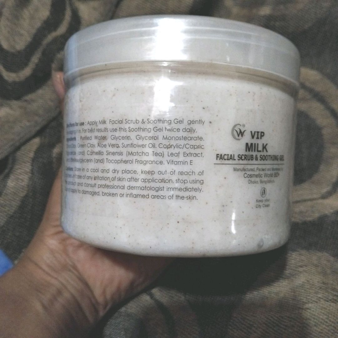 Picture of VIP Milk 99% Facial Scrub & Soothing Gel is a skincare product