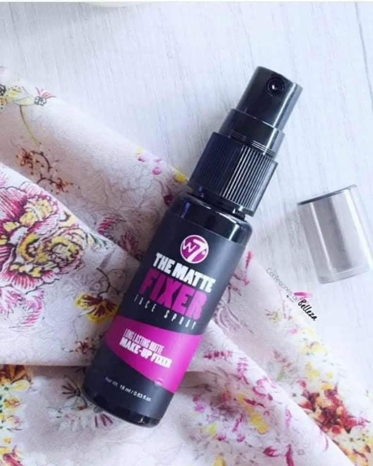 Picture of W7 The Matte Fixer setting spray, designed to keep makeup in place and provide a matte finishng