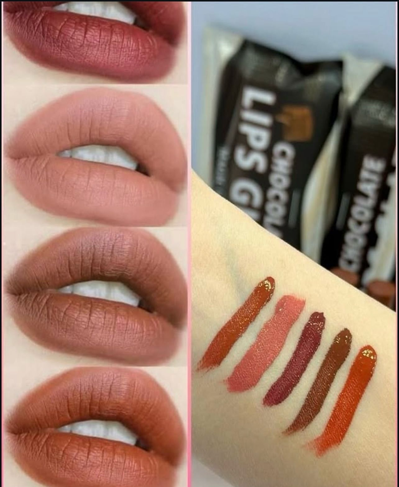 Picture of Chocolate Lip Glaze, a matte lip product set