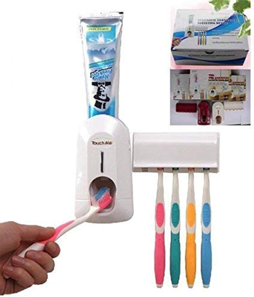 Picture of Automatic Toothpaste Dispenser with Toothbrush Holder
