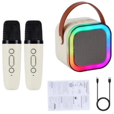 Picture of K12 RGB Karaoke Bluetooth Speaker with Two Microphone