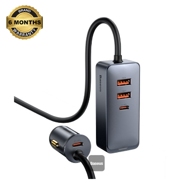 Picture of Baseus Share Together car charger 2x USB / 2x USB Type C 120W PPS Quick Charge Power Delivery-gray
