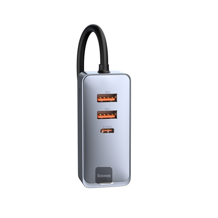Picture of Baseus Share Together car charger 2x USB / 2x USB Type C 120W PPS Quick Charge Power Delivery-gray