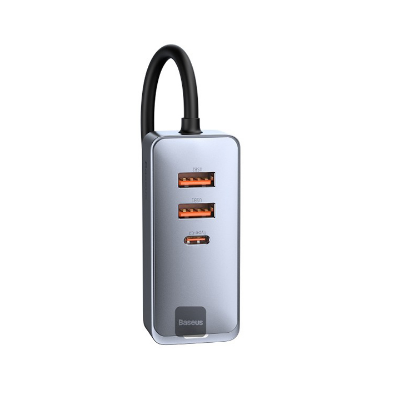 Picture of Baseus Share Together car charger 2x USB / 2x USB Type C 120W PPS Quick Charge Power Delivery-gray