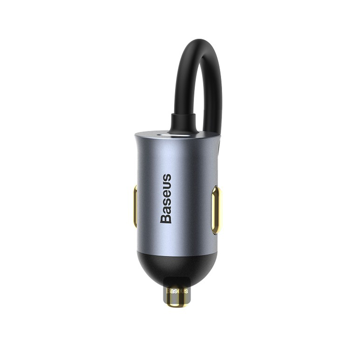 Picture of Baseus Share Together car charger 2x USB / 2x USB Type C 120W PPS Quick Charge Power Delivery-gray