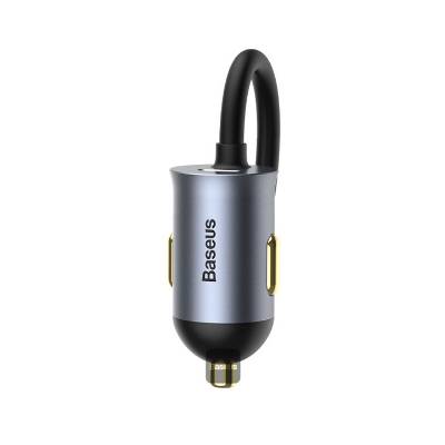 Picture of Baseus Share Together car charger 2x USB / 2x USB Type C 120W PPS Quick Charge Power Delivery-gray